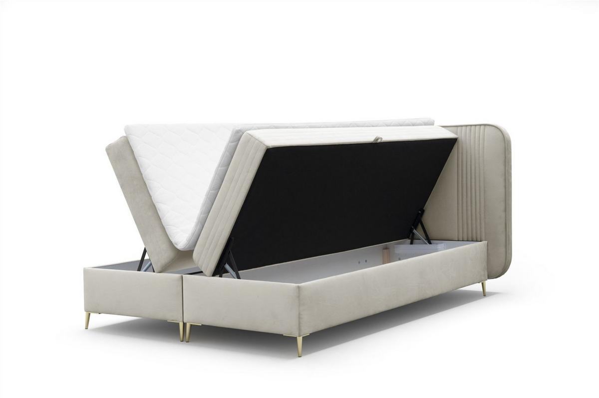 BOXBETT Alize - Creme, Holzwerkstoff/Textil (200/200cm) - Fun Möbel