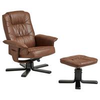 RELAXSESSEL CHARLY Vintage/schwarz - Dunkelbraun/Schwarz, Textil (76/87/61cm) - IDIMEX