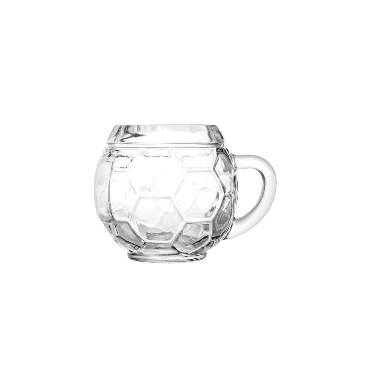 BIERKRÜGE Fußball transparent 400 ml 6er Set - Transparent, Glas (0.4L) - Stölzle Lausitz