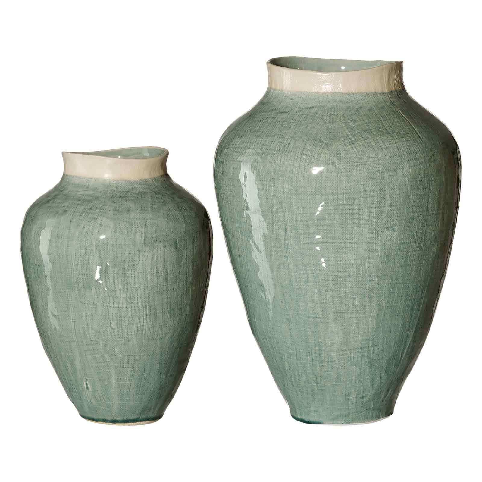 VASEN Lucca grün 31 cm / 41 cm 2-tlg. - Grün, Keramik (2cm) - Ritzenhoff Breker