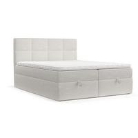 BOXBETT Velto 200/200 cm Hellbeige im Riva Stoff - Sandfarben/Schwarz, Holz/Holzwerkstoff (200/200cm) - AltaBeds