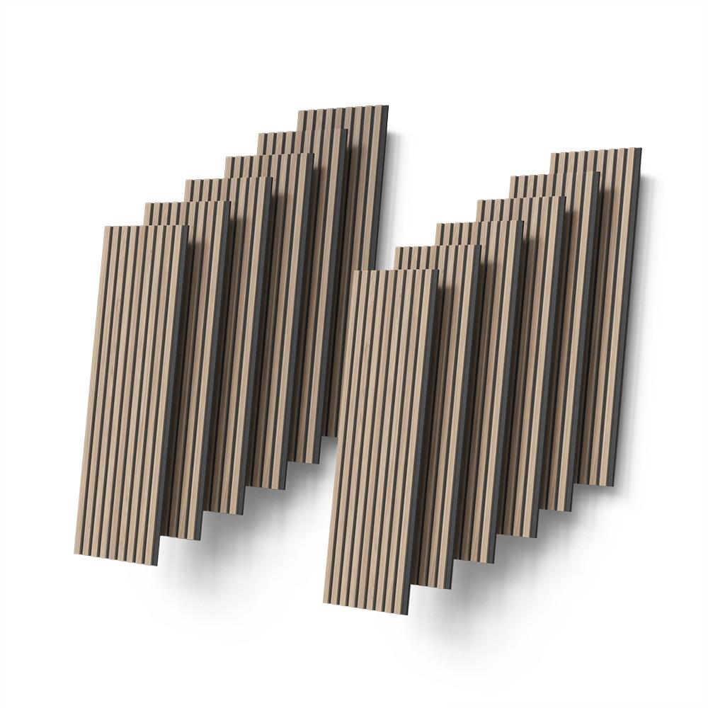WANDPANEELE Grivola Braun 12 Stück - Braun, Holzwerkstoff (120/40/1.8cm) - Livinity®