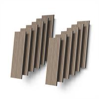 WANDPANEELE Grivola Braun 12 Stück - Braun, Holzwerkstoff (120/40/1.8cm) - Livinity®