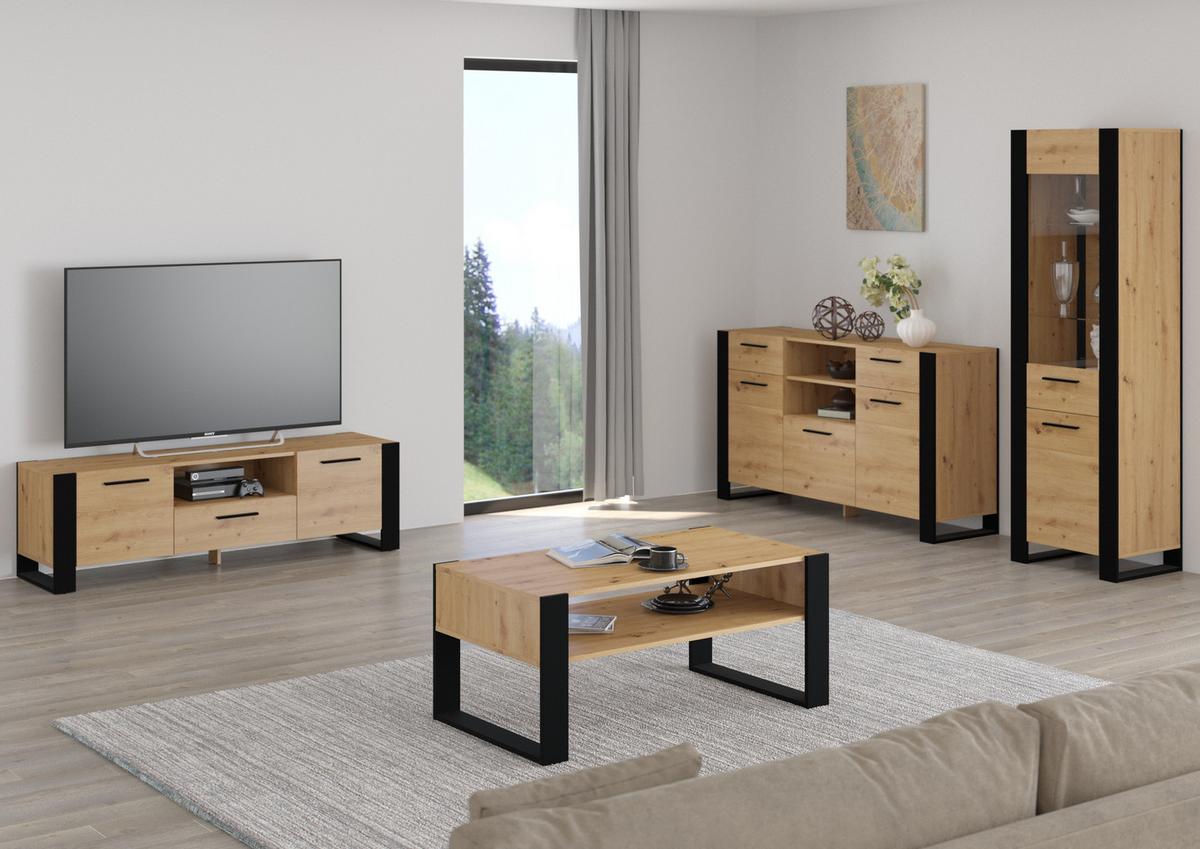 COUCHTISCH Artisann 110/48/60 - Eiche Artisan, Holzwerkstoff (60/110/48cm) - RAUMHIRSCH FURNITURE