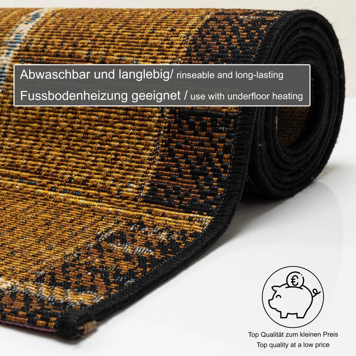 OUTDOORTEPPICH Aurora 60x100 cm - Goldfarben, Textil (60/100cm) - Gino Falcone