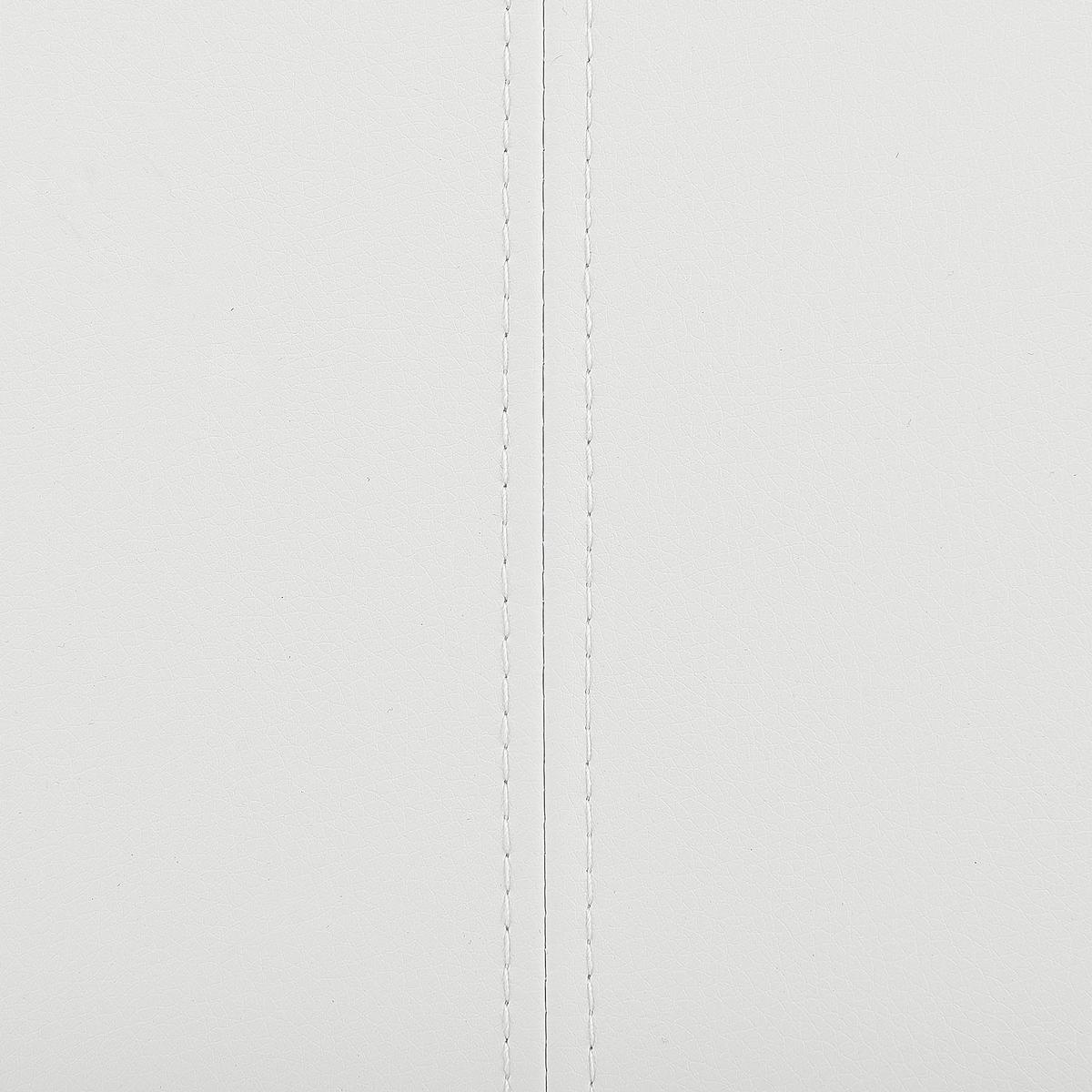 ESSZIMMERSTUHL 2er-Set Kunstleder Weiß Greedin - Weiß, Textil/Metall (42/99/50cm) - Beliani