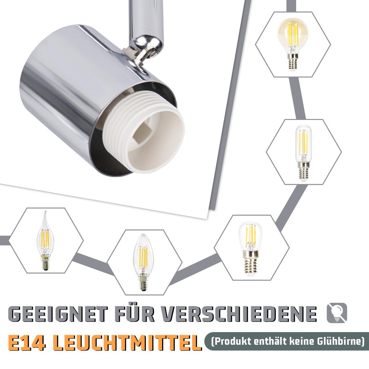 DECKENSTRAHLER Fawcett 2-flammig 28/10/16.5 cm - Weiß, Metall (28/10/16.5cm) - Nettlife