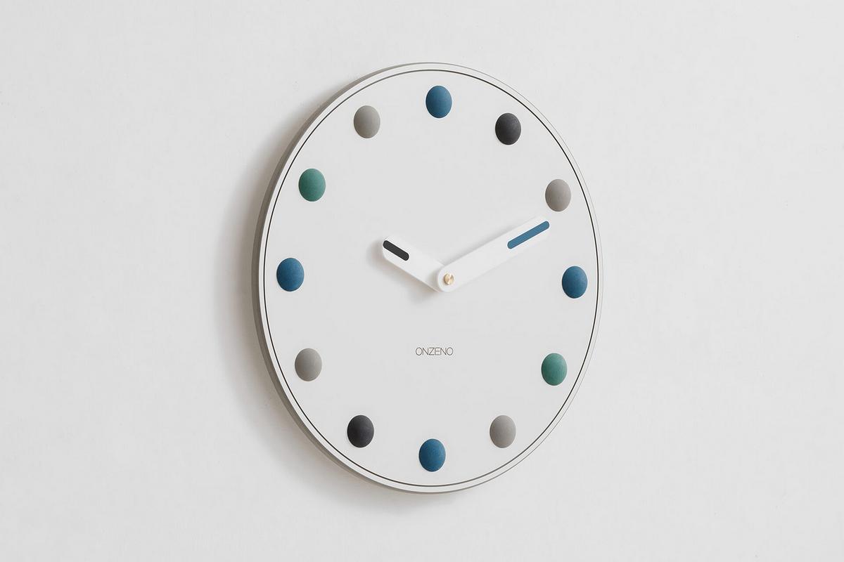 WANDUHR Design Weiß 42/42 cm - Weiß, Holzwerkstoff (42/42/3cm) - ONZENO