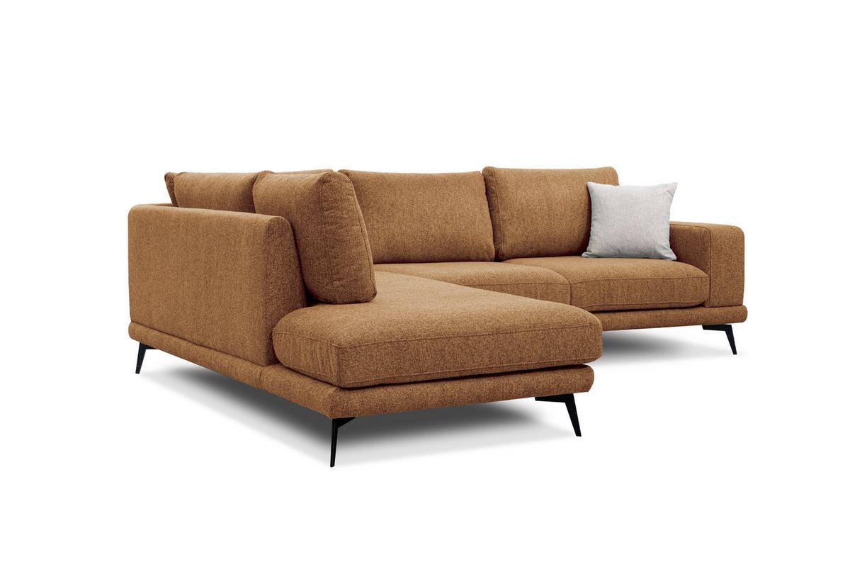 ECKSOFA MEDIOLANE 5-Sitzer, orange - Orange, Holzwerkstoff/Textil (219/282cm) - Wozimo