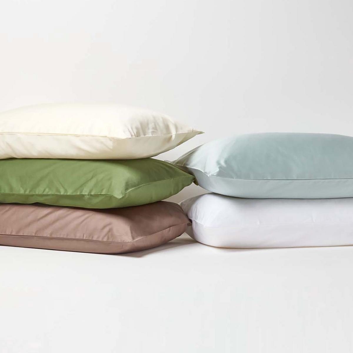 BIO-KISSENBEZUG Satin, Fadendichte 400 - Braun, Textil (60/60cm) - Homescapes