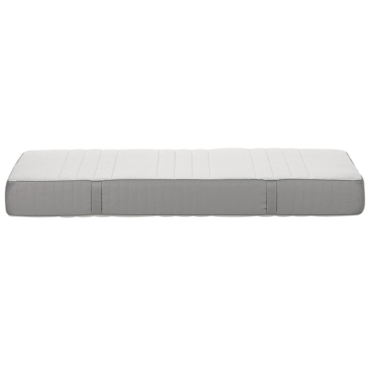SCHAUMMATRATZE H2/3 Mittel 90/200 cm Cheer - Weiß, Textil (90/200cm) - Beliani