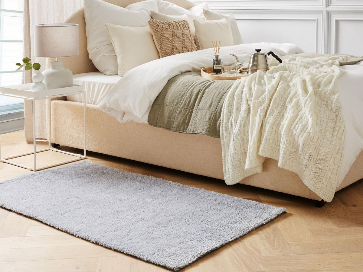 SHAGGY-TEPPICH Demre 150/80 cm - Grau, Kunststoff (80/150cm) - Beliani