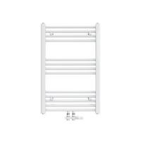 HEIZKÖRPER wasserführender Handtuchheizkörper Weiß 75/50/3 cm - Weiß, Metall (50/75/3cm) - EMKE
