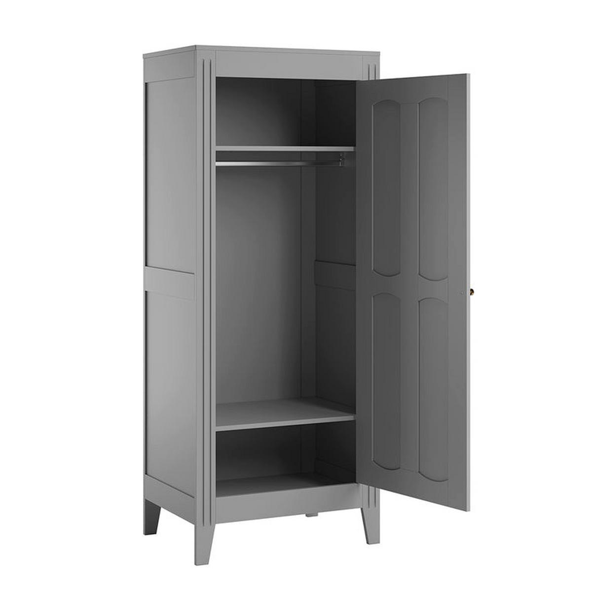 BABYZIMMER 2-teilig Grau - Grau, Holzwerkstoff (100/192/55cm) - Petits-meubles