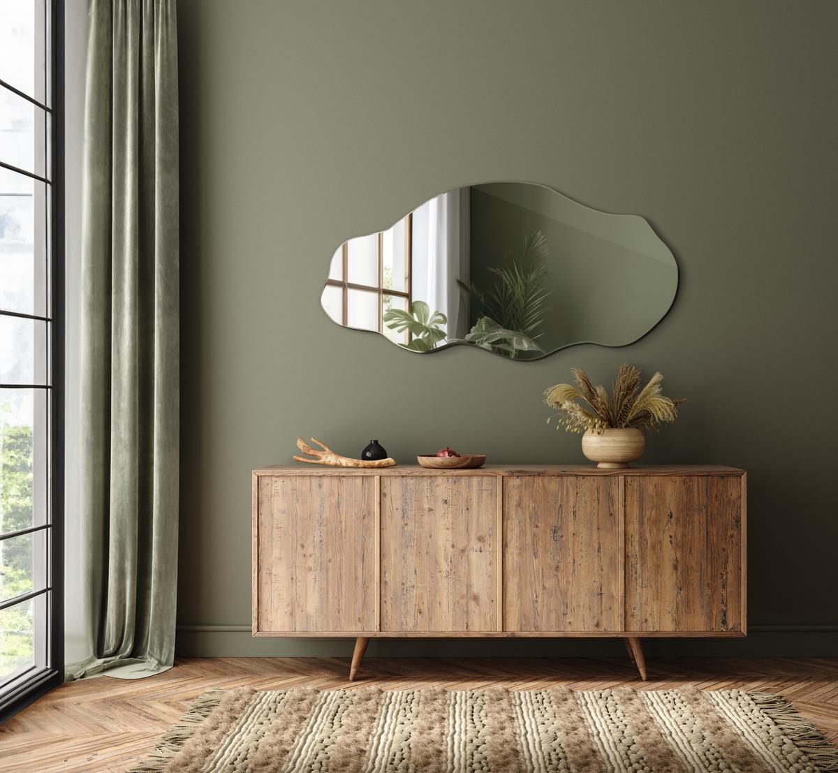 SPIEGEL 45x90 cm asymmetrisch - Transparent, Glas (45/90/0.4cm) - Wallfluent