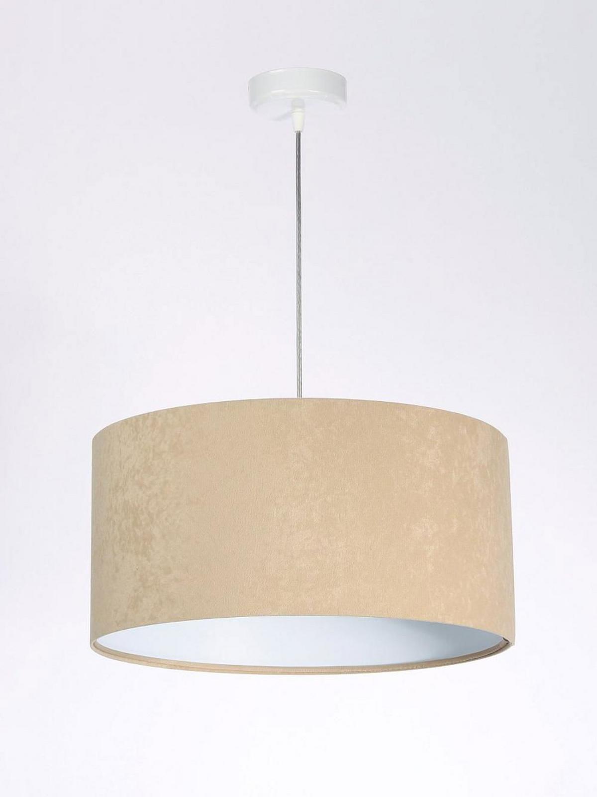 HÄNGELEUCHTE Weiß 40/20 cm - Beige/Weiß, Kunststoff (40/0.6/20cm) - ONZENO