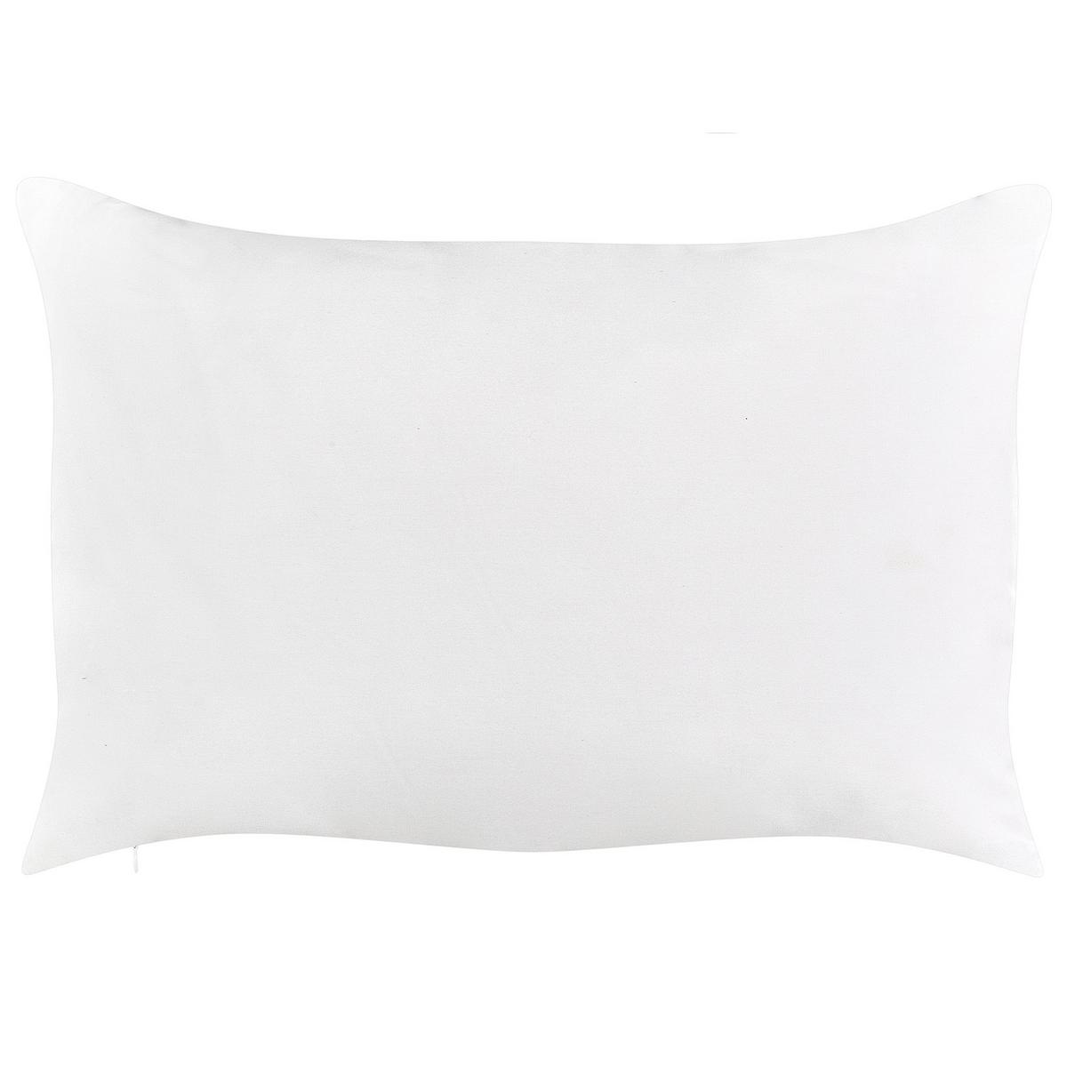 GARTENKISSEN 2er-Set Blumenmuster blau 40/60 cm Valloria - Hellblau, Textil (60/40cm) - Beliani
