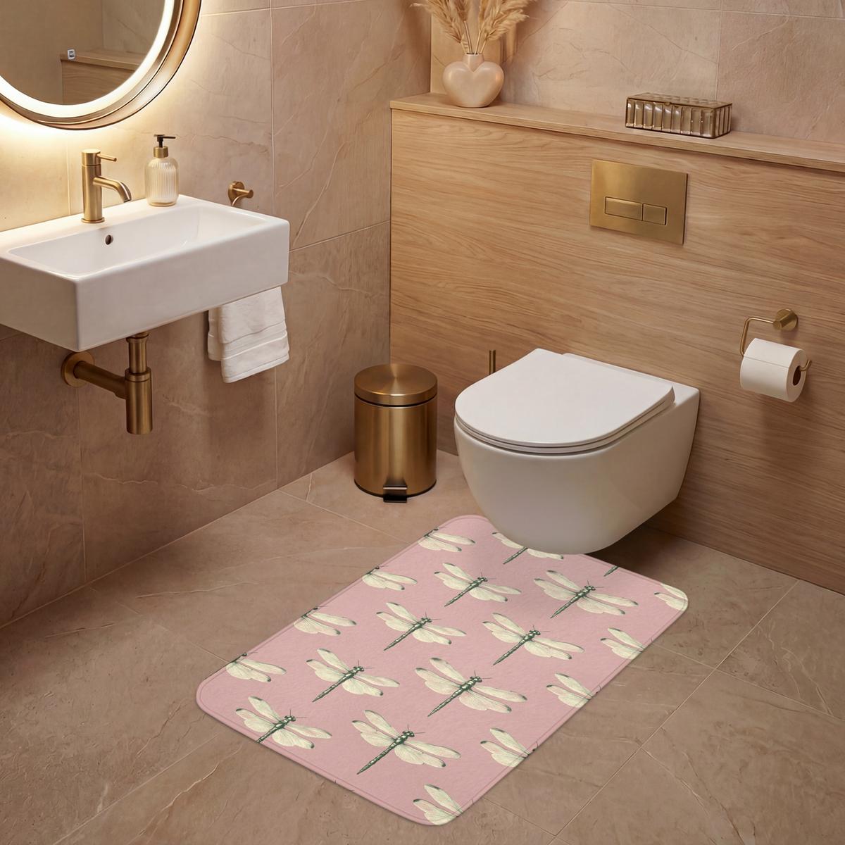 WC-VORLEGER Lillibells - Muster - Rosa Toilettenvorleger 60x90 cm - Rosa, Textil (60/1cm) - OnlyWow