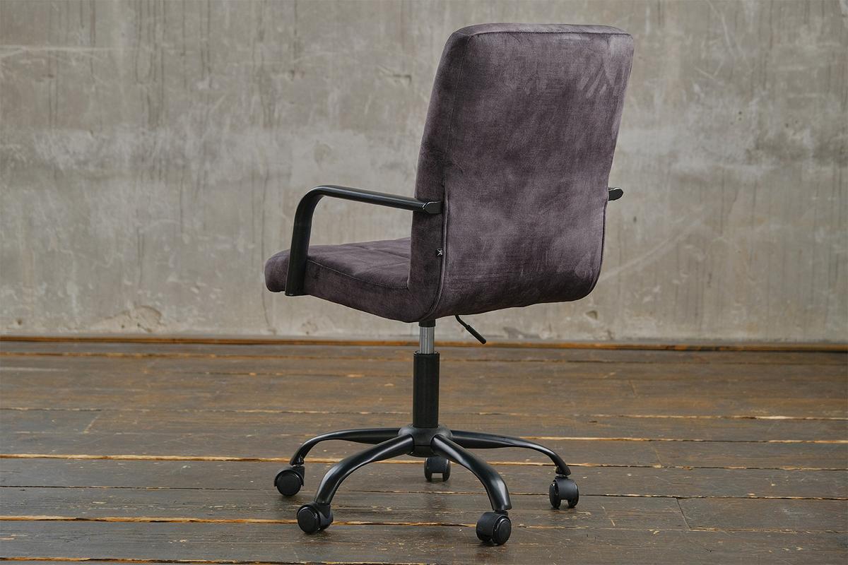 BÜROSTUHL MERLE Grau Velvet - Anthrazit/Schwarz, Textil (52/86/52cm) - KAWOLA
