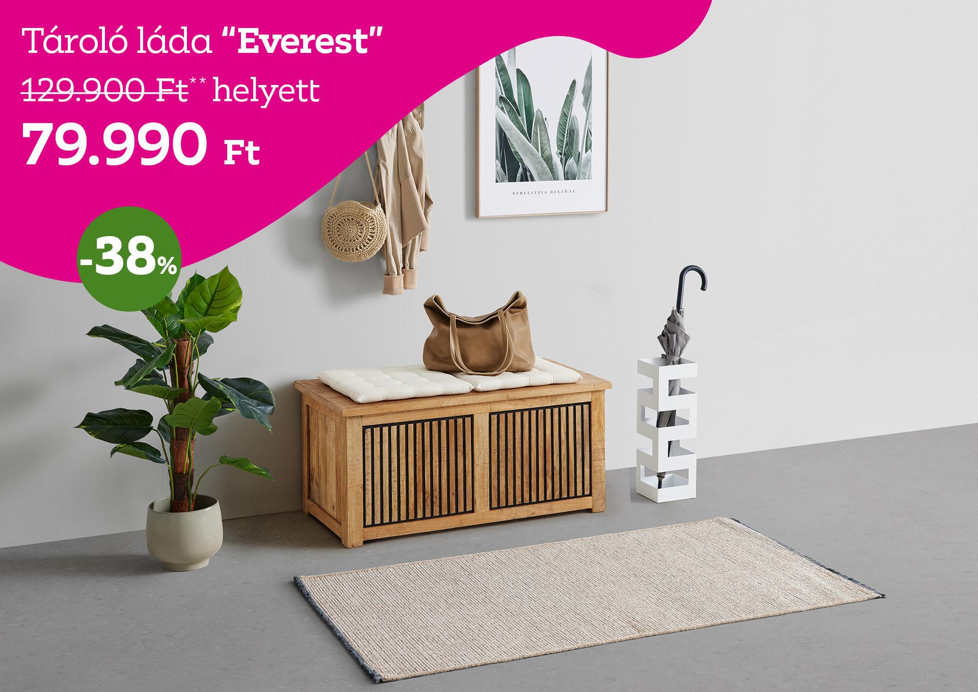 Tároló láda EVEREST 129900 Forint helyett 79990 Forint, kedvezmény mértéke 38%