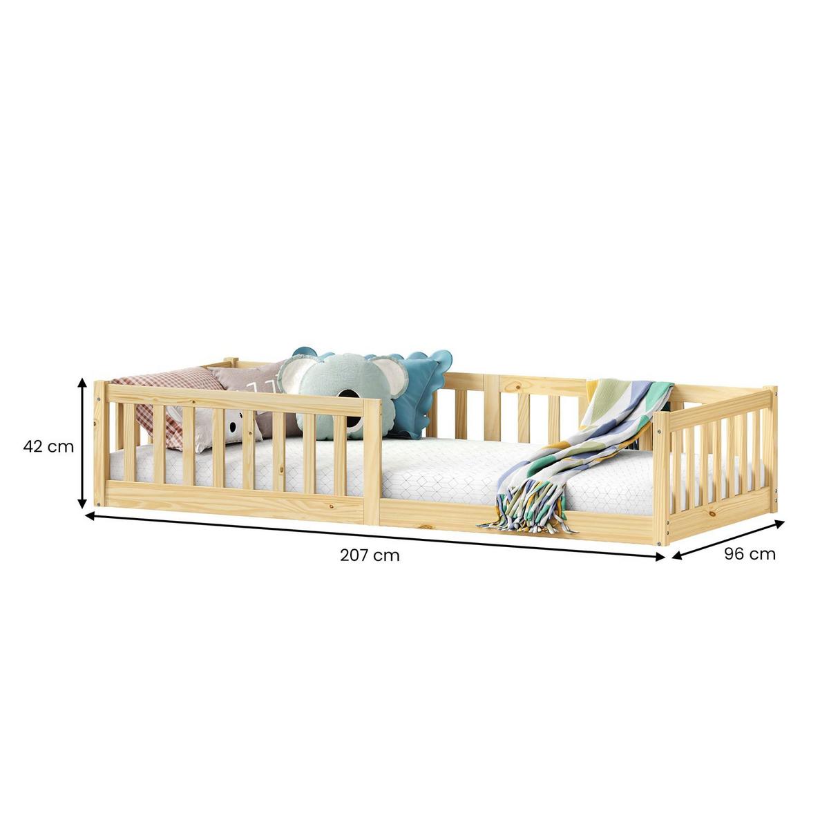 BODENBETT GUSTAVO 90x200 cm natur - Naturfarben, Holz (96/42/206cm) - IDIMEX