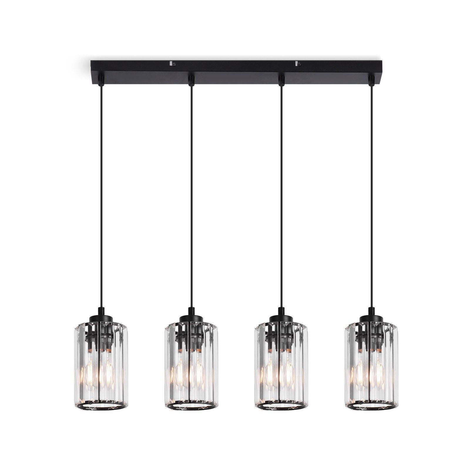 HÄNGELEUCHTE Rinag 40/15/140 cm - Schwarz, Metall (140/40/15cm) - ZMH