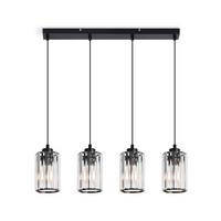 HÄNGELEUCHTE Rinag 40/15/140 cm - Schwarz, Metall (140/40/15cm) - ZMH