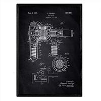 POSTER Haartrockner Patent A3 Rahmenlos - Klar/Schwarz, Papier (29.7/5/42cm) - Nacnic