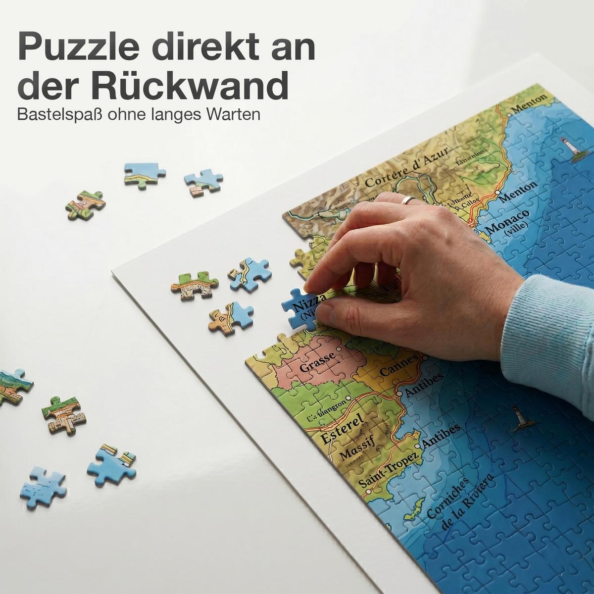 PUZZLERAHMEN 60/80 cm Aluminium Silber - Silberfarben, Metall (60/80/1.6cm) - K-Möbel