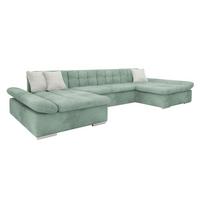 WOHNLANDSCHAFTEN Alia Premium - Hellgrün, Holz/Textil (360/75/160cm) - MIRJAN24