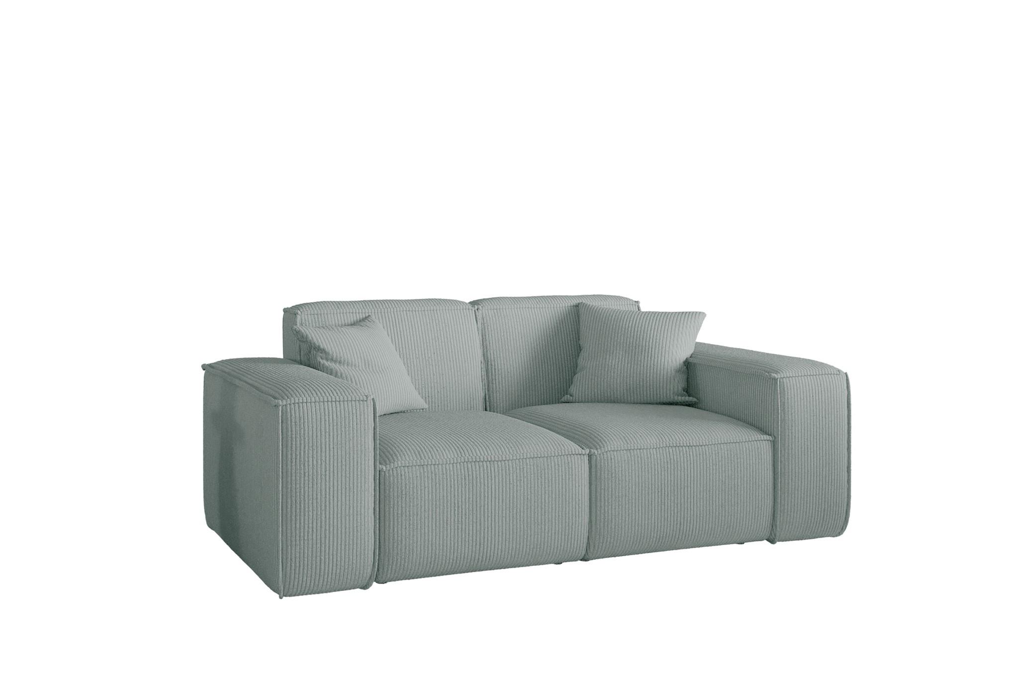 SOFA Celes Premium 2-sitzer Stoff Scala - Pastellblau, Holzwerkstoff/Textil (186/73/88cm) - Fun Möbel