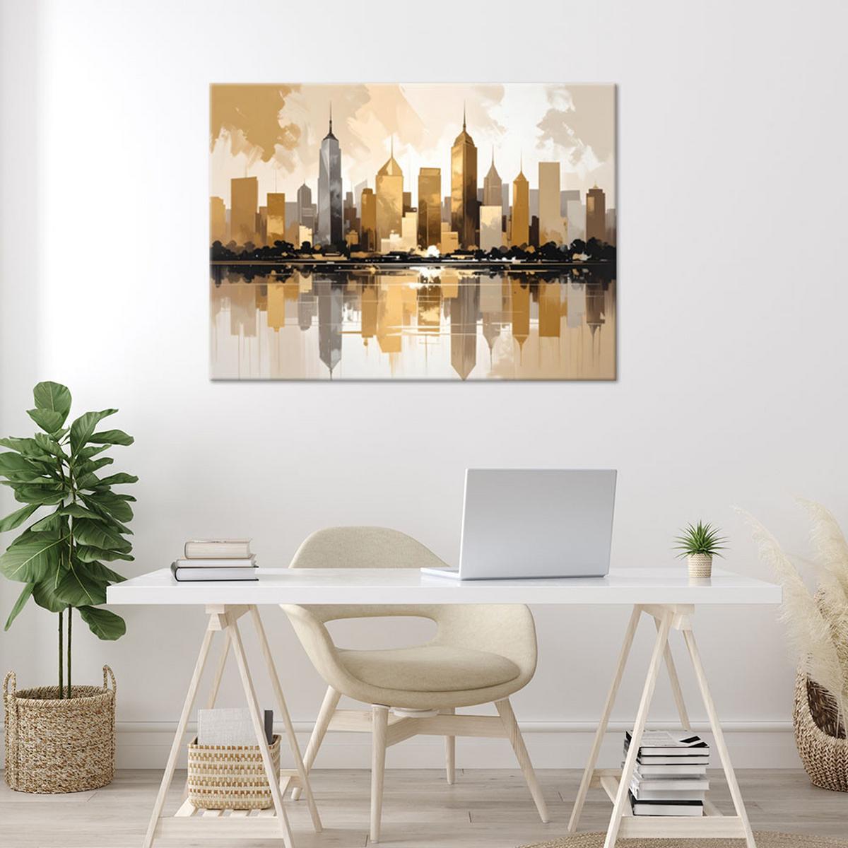LEINWANDBILD Städte & Architektur 120x80cm - Beige, Textil (120/80cm) - Feeby