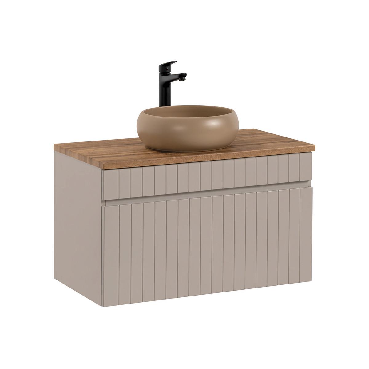 WASCHTISCH 80.4cm Zelie Kaschmir - Beige, Holzwerkstoff (80.4/48/46cm) - Petits-meubles