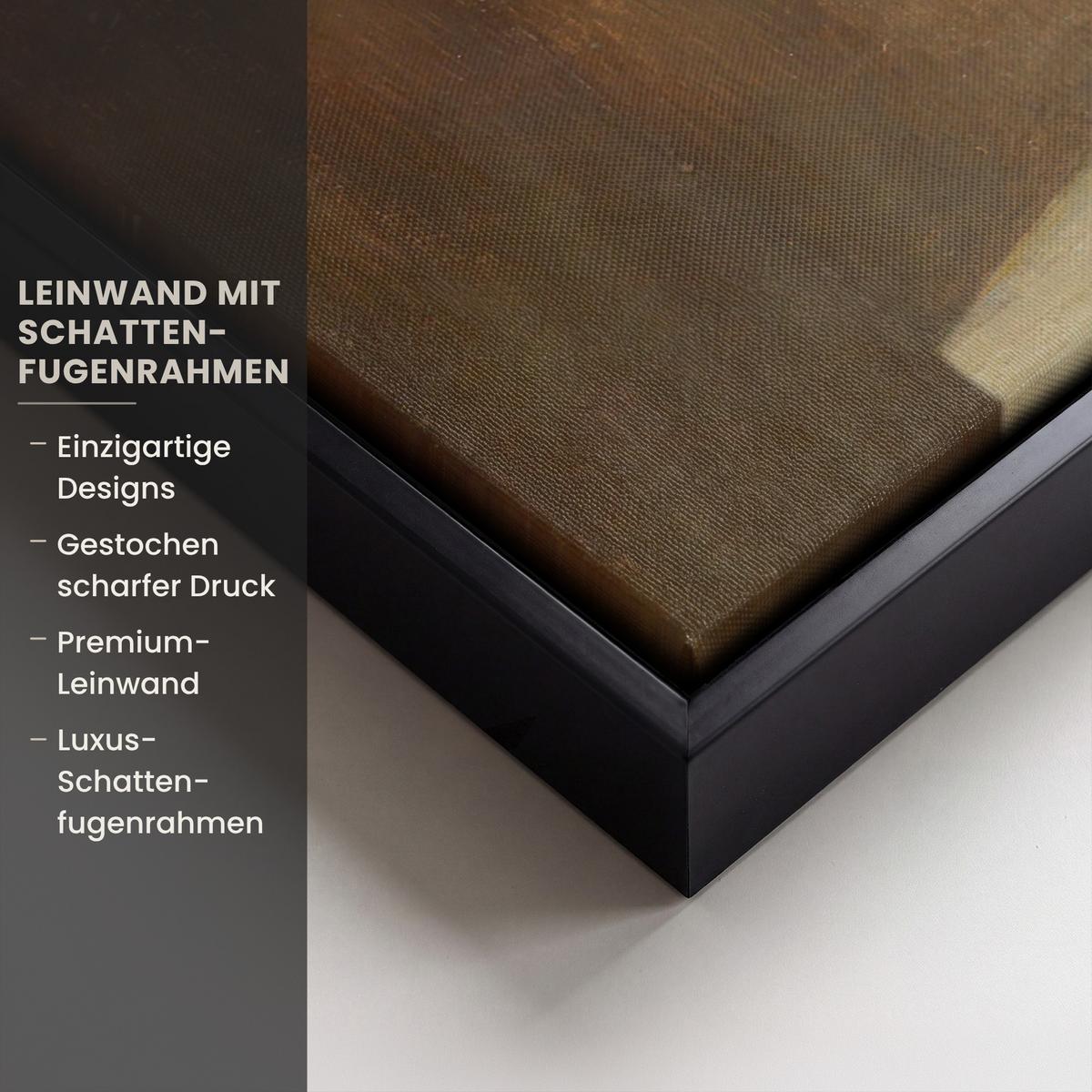 LEINWAND Bilder mit Rahmen - Alte Meister - Blumen - Balthasar van der Ast - 50x50 - Hellbraun, Textil (50/50cm) - MuchoWow