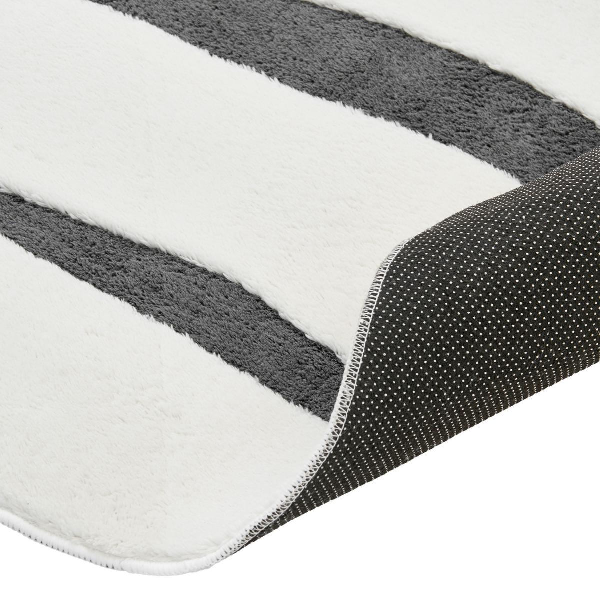 TEPPICH Grau/Weiß 160 cm Hartz - Creme/Grau, Textil (160/160cm) - Beliani