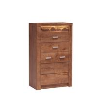 KOMMODE ZERI 76/127/42cm mit 2 Schubladen 2 Türen Braun - Braun, Holzwerkstoff (76/127/42cm) - MASSENO