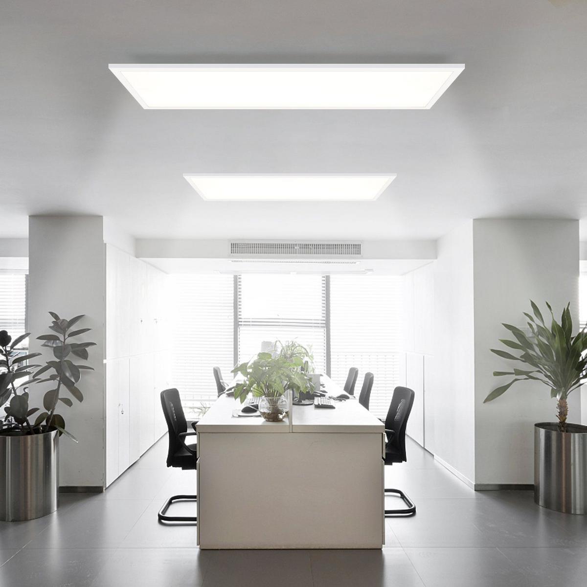 LED DECKENLEUCHTE Flores 80/30/1 - Weiß, Metall (80/30/1cm) - Nettlife