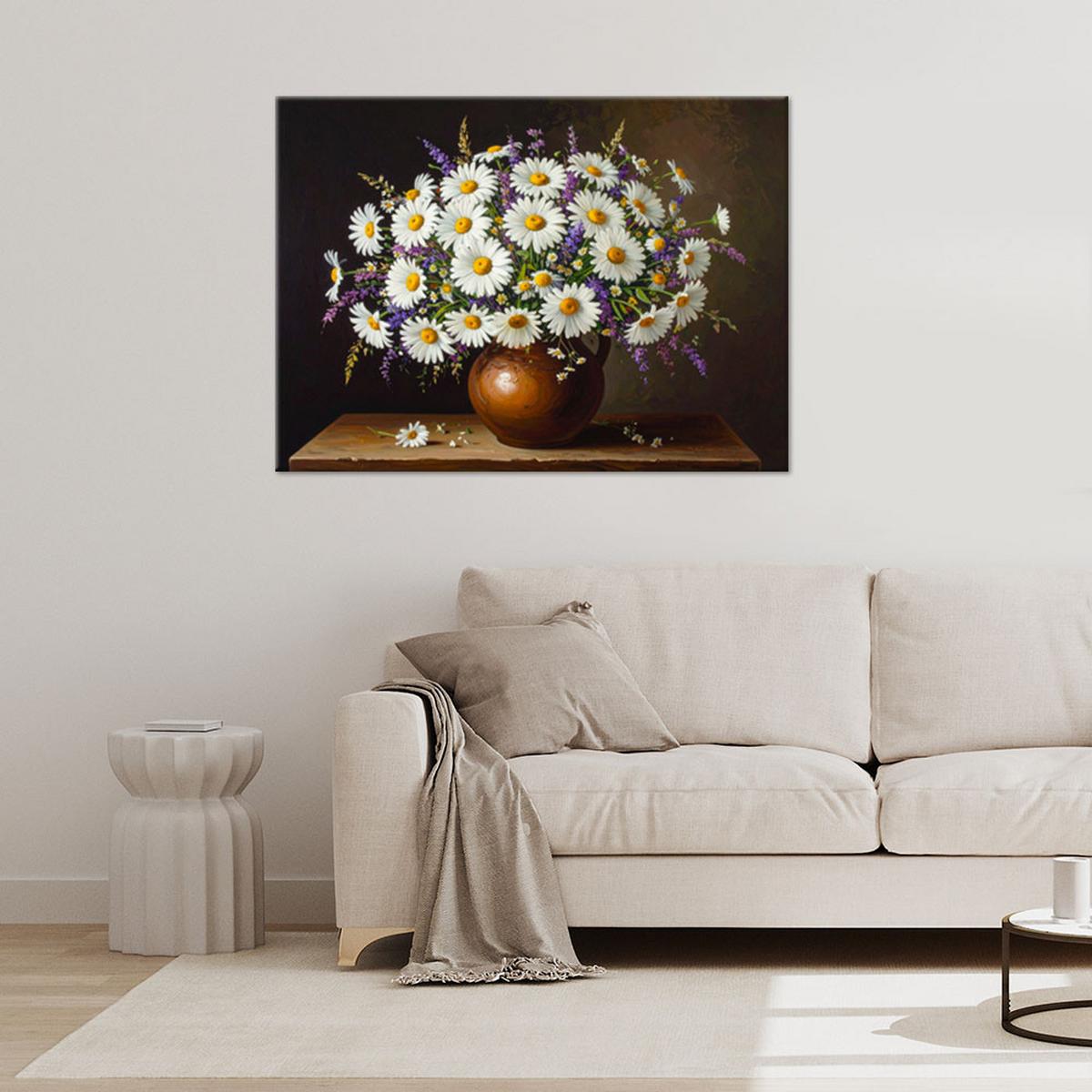 LEINWANDBILD Blumen 100x70cm - Multicolor, Textil (100/70cm) - Feeby