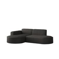 ECKSOFA Palma Xs In Scala - Anthrazit, Holzwerkstoff/Textil (236/165cm) - Fun Möbel
