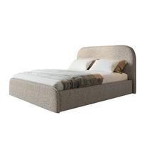 BETT 90x200 - Polsterbett mit Bettkasten und Holzrahmen - Modern Betten - Eleganter Puente-Stoff - Kollektion Vienna - Beige Melange - Beige, Holz/Textil (90/200cm) - Alpi-Möbel