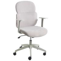 BÜROSTUHL Stoff Hellgrau Lexor - Weiß, Textil (60/93/60cm) - Beliani