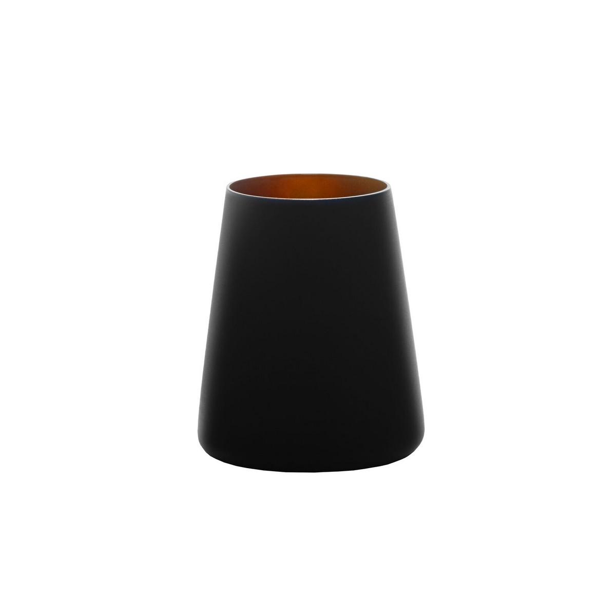 BECHER Power Schwarz-Bronze 380 ml 6er Set - Schwarz/Bronzefarben, Glas (0.38L) - Stölzle Lausitz