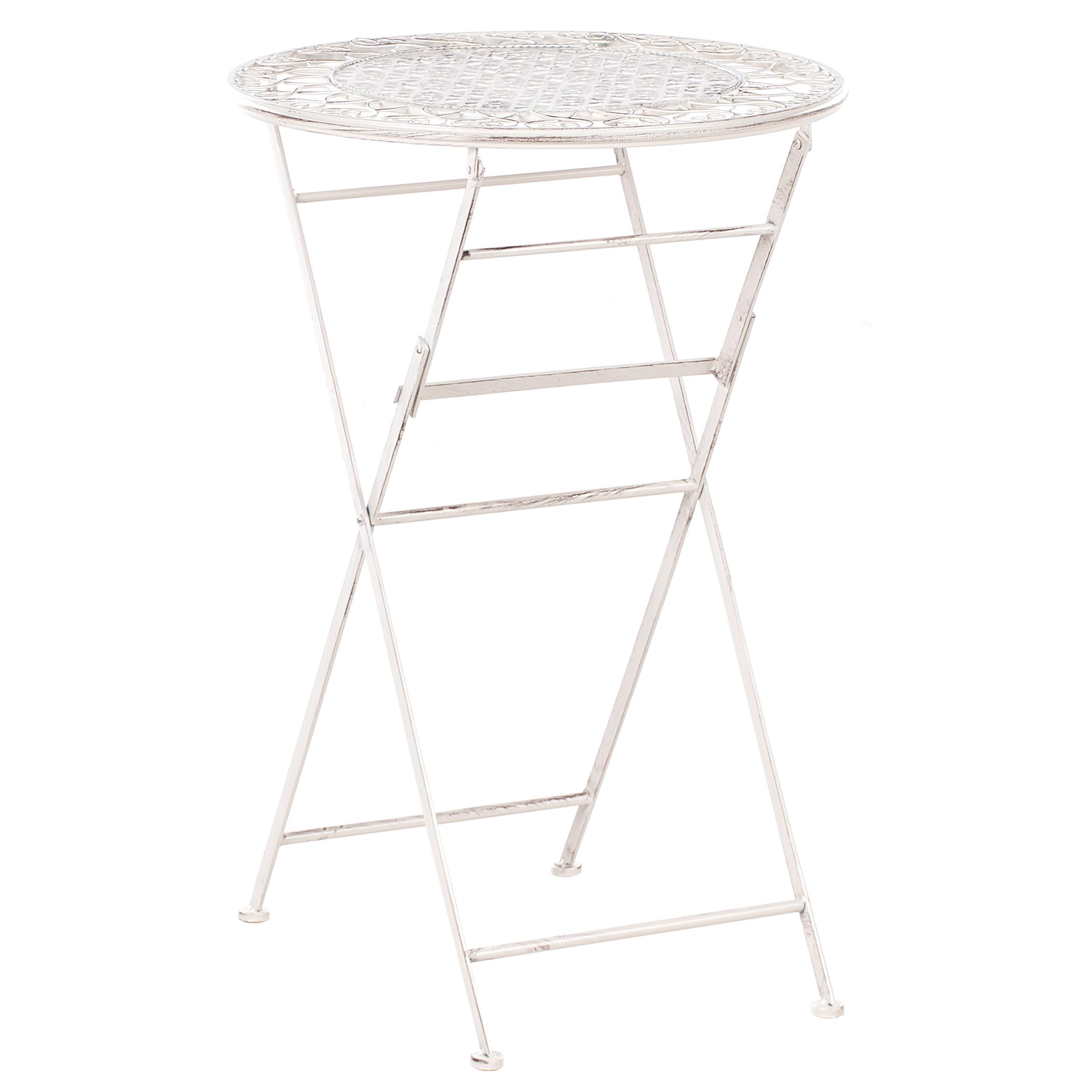 GARTEN-BARTISCH 60 cm Beige Trieste - Beige, Metall (60/60/90cm) - Beliani