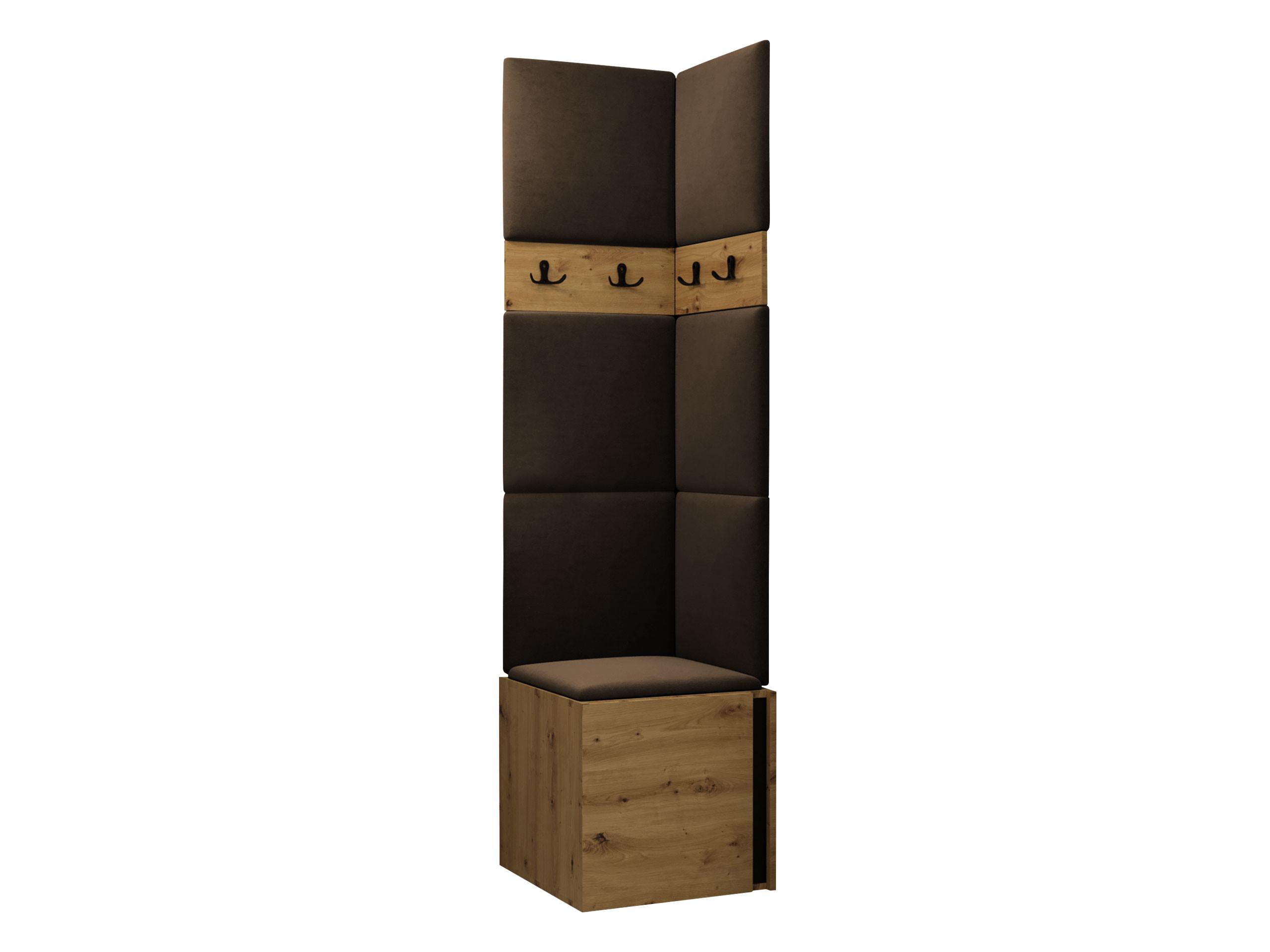 GARDEROBEN-SET Orion XXI - Eiche Artisan/Braun, Holzwerkstoff/Kunststoff (42/186/46cm) - MIRJAN24