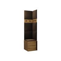GARDEROBEN-SET Orion XXI - Eiche Artisan/Braun, Holzwerkstoff/Kunststoff (42/186/46cm) - MIRJAN24