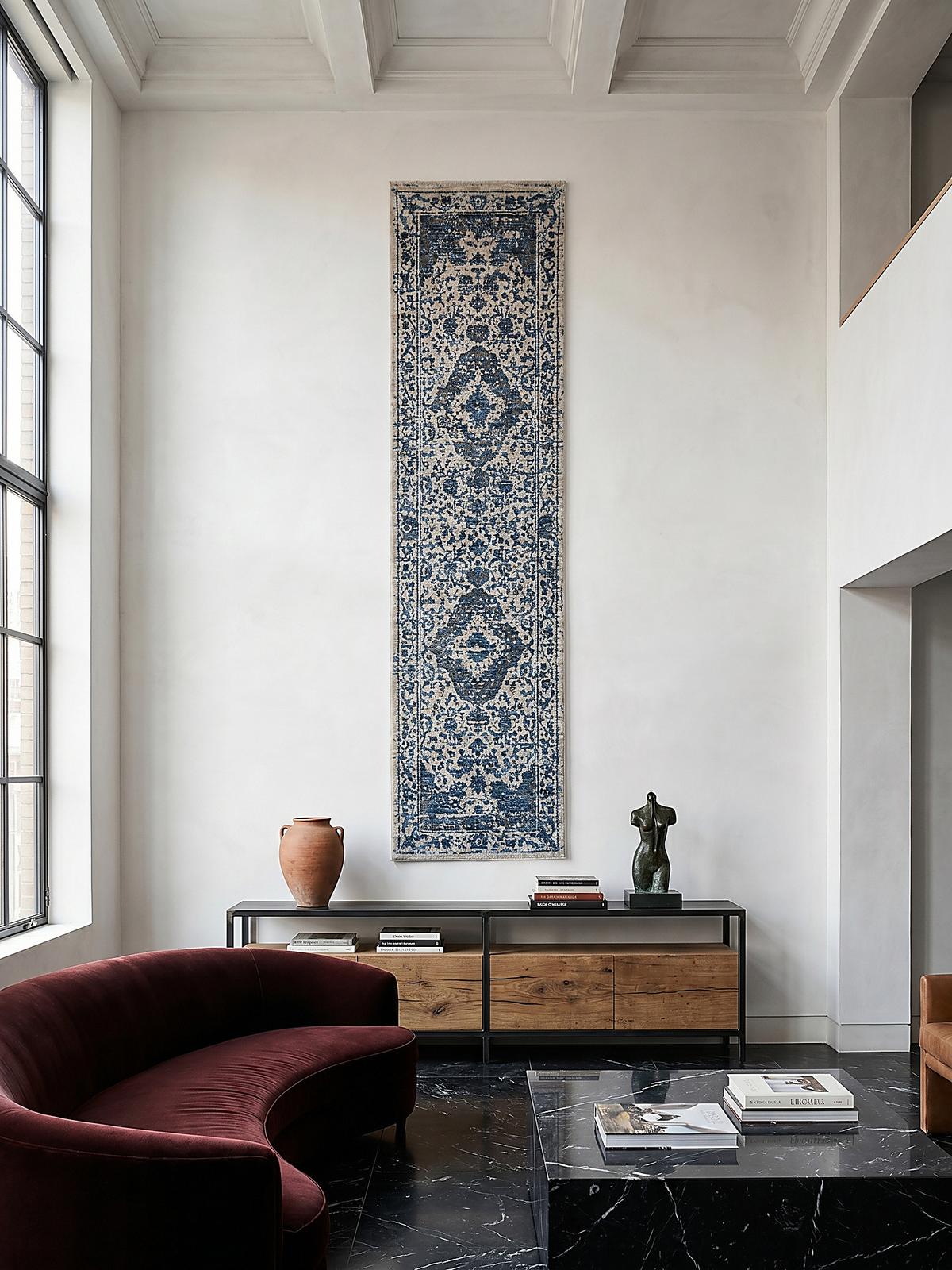 TEPPICH ADUR, orientalisch mit Medaillon, Blau, 60 x 230 cm - Blau, Textil (230/60cm) - KADIMA DESIGN