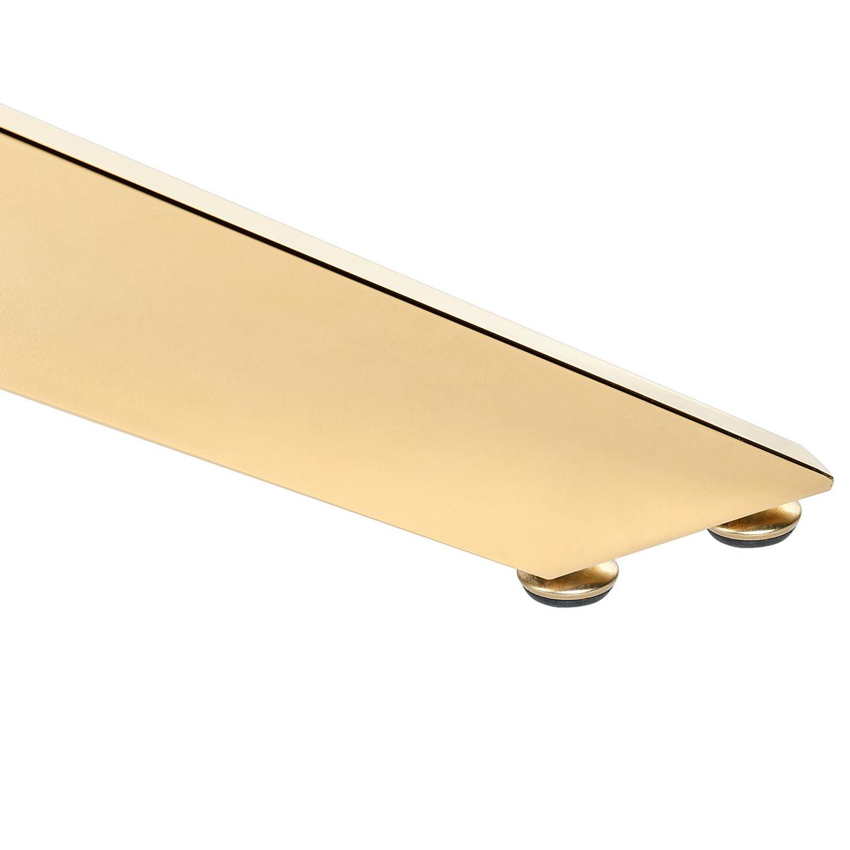 ESSTISCH 120/75 cm Transparent, goldfarben Rund Maramo - Transparent, Glas (120/120/75cm) - Beliani