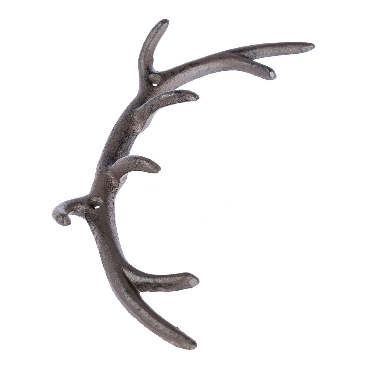 HAKENLEISTE Geweih, Gusseisen - Braun, Metall (29/12/5cm) - Homescapes