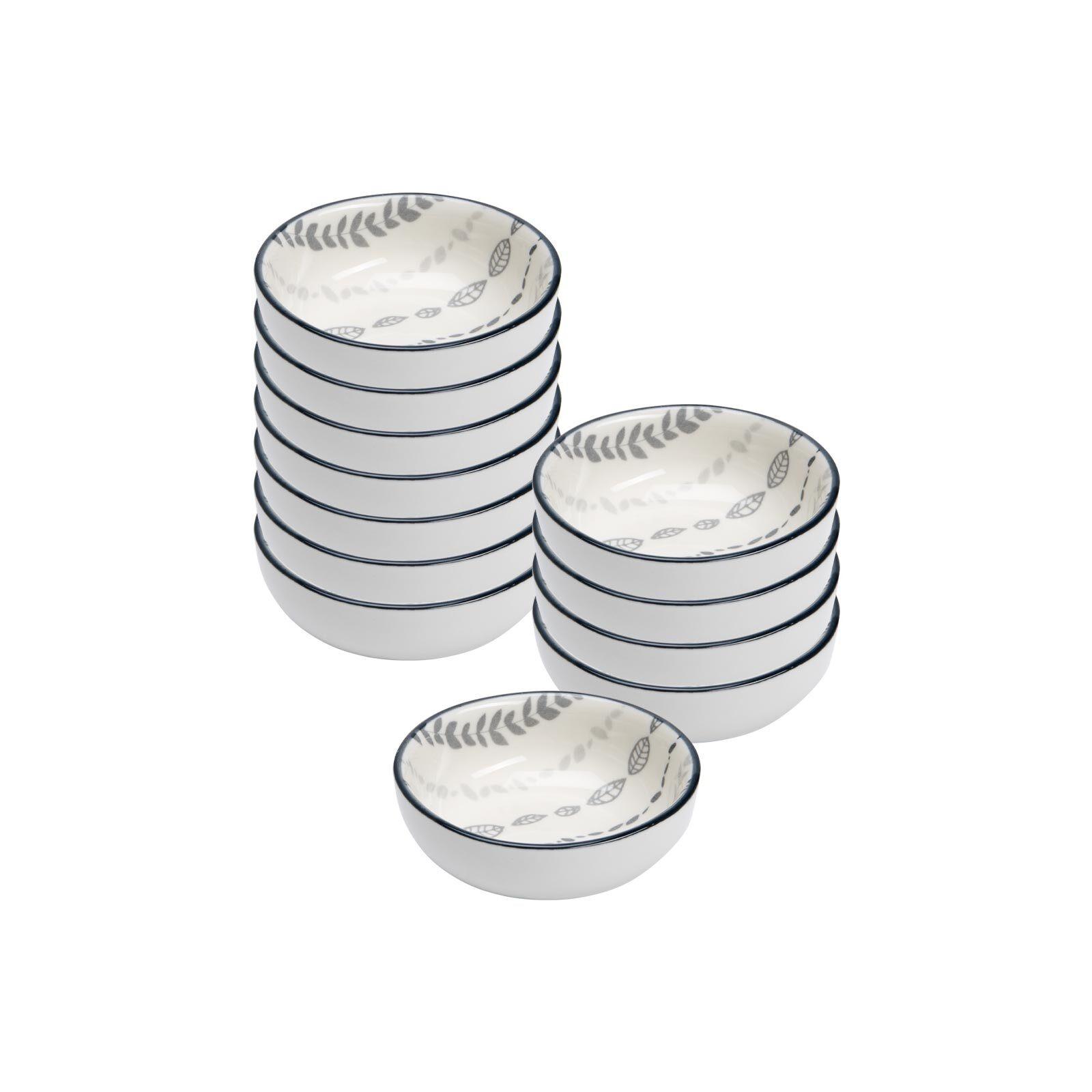 DIPSCHALEN Sendai Ranke grau ø 8 cm 12er Set - Grau, Keramik (8cm) - Ritzenhoff Breker