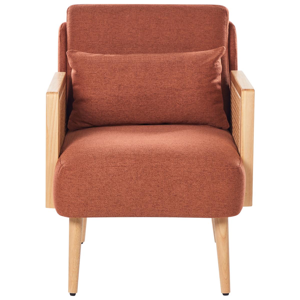 SESSEL Polsterbezug Orange Orum - Hellbraun/Orange, Textil (65/80/78cm) - Beliani